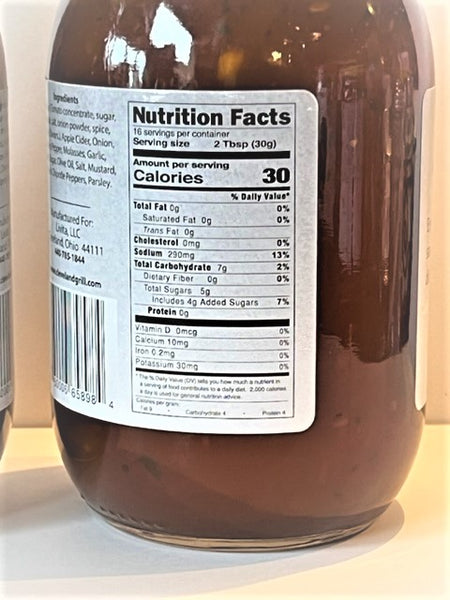 Cleveland Grill Classic BBQ Sauce / 2 Jar Set / Shipping Included