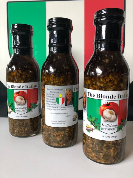 Delizioso Dipping Oil - 12 oz.  2 BOTTLE SET / Shipping Included