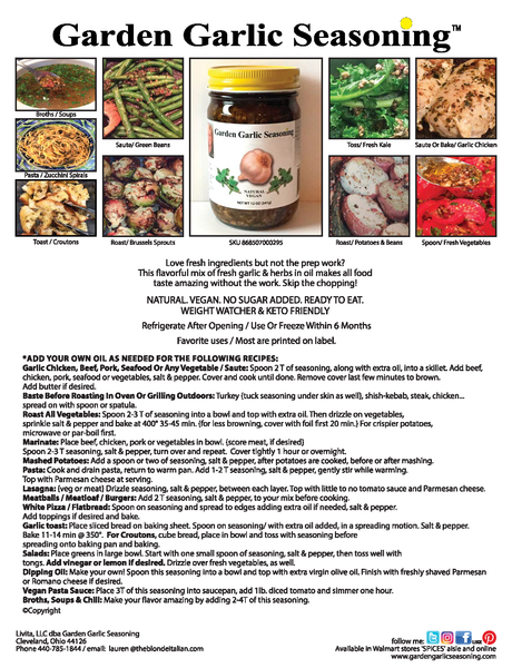 Garden Garlic Seasoning Flyer
