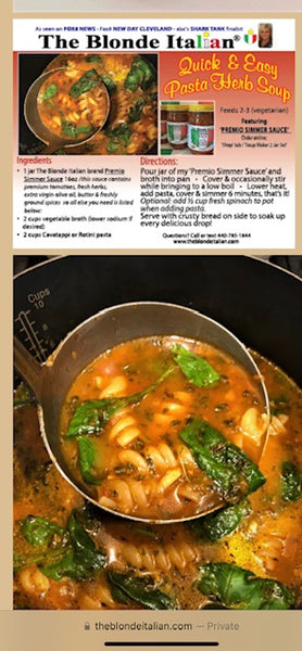 Garlic Herb Premio Simmer Sauce - 24 oz, 3 JAR SET / TEMPORARILY SOLD OUT / Shipping Included