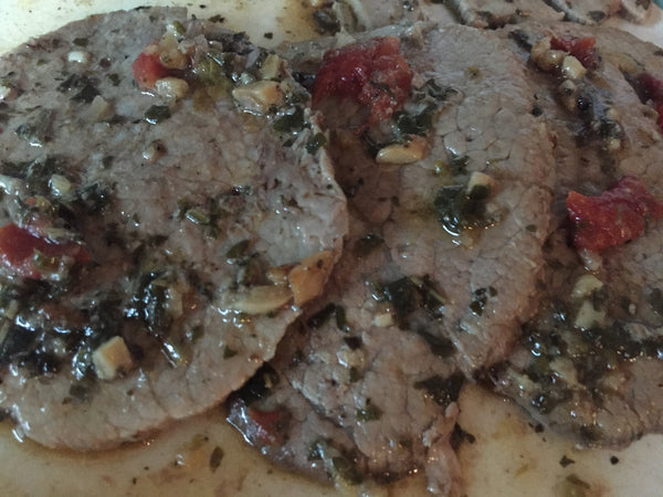Giavanna's Garden Garlic Seasoning on Steak