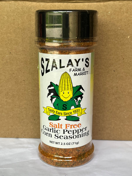 Szalay’s Salt Free (non-spicy) Garlic Pepper Corn Seasoning 2 jar set / Summer Special / Shipping Included